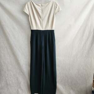 Donna Morgan Women's Short Sleeve Colorblock Wide Leg Jumpsuit in Horn/VGRN